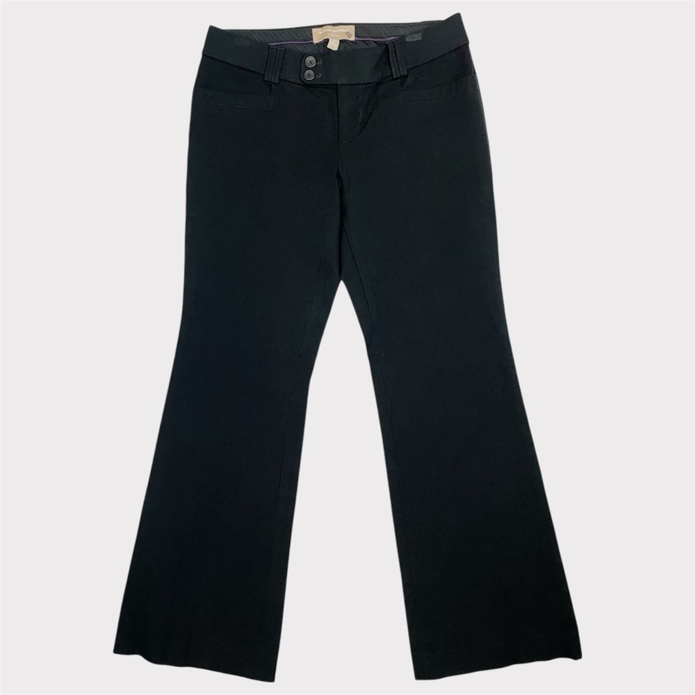 Banana Republic Straight Leg Black Trouser Pants